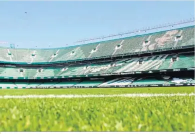  ?? RBB ?? Imagen del estadio Benito Villamarín, con la grada de Fondo y Gol Norte.