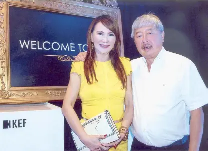  ??  ?? Co Ban Kiat Hardware Inc. chairman and president Johnny Cobankiat and wife Aida.