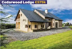  ??  ?? Cedarwood Lodge resembles a rustic lodge from the outside but is 2,992 sq ft inside