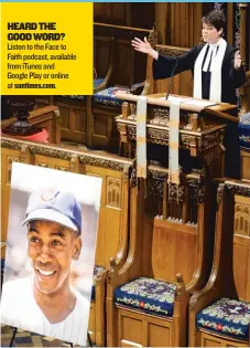  ??  ?? Rev. Shannon Johnson Kershner presided at the January 2015 funeral service for Ernie Banks at Fourth Presbyteri­an Church.
| SUN- TIMES FILES