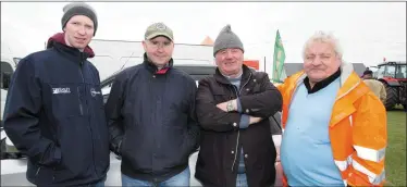  ??  ?? Alan kennelly, Eric Quinlan, Seamus Quirke and Pat O’Connor at the Vintage Rally in memory of Maurice Collins in Banna on Easter Sunday.