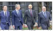  ?? (Photo MaxPPP) ?? Le Premier ministre, Edouard Philippe, entouré de Bruno Le Maire, Stéphane Travert et Benjamin Griveaux a ouvert, hier, les “Etats généraux de l’alimentati­on”.