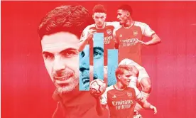  ?? ?? Arsenal face Manchester City with a more physical look about them now Declan Rice (centre) has joined the club. Illustrati­on: Guardian Design