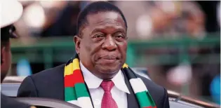  ?? ?? President Emmerson Mnangagwa