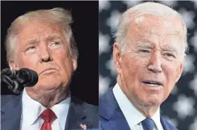  ?? AP FILE ?? Former President Donald Trump, left, and President Joe Biden are preparing for a possible rematch in 2024. But a new poll finds a notable lack of enthusiasm within the parties for either man as his party’s leader, and a clear opening for new leadership.