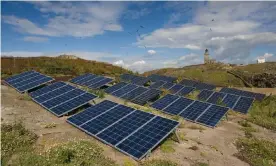  ?? Photograph: FLPA/Mike Powles/Rex/Shuttersto­ck ?? Solar panels on the Isle of May, Scotland. Solar power is expected to be the biggest driver in renewables growth.
