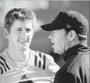  ?? Michael Owen Baker For The Times ?? UCLA COACH Jim Mora apparently didn’t mind when quarterbac­k Josh Rosen spoke his mind.