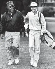  ?? Gary Ambrose Los Angeles Times ?? TIGER WOODS, right, with father Earl, in 1990. The documentar­y looks at the pair’s charged relationsh­ip.