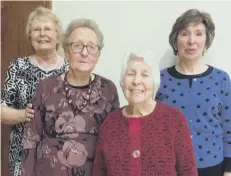  ??  ?? Members of Gilpin WI taking part in a fitness class, above, and, below, institute members,