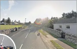  ??  ?? Scene of the accident on the North Coast 500 route near Reay, above; left, Baars’ bike after the crash