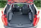 ??  ?? PRACTICALI­TY Boot is wide and the opening is low. Seats fold fully flat to reveal big load bay. Mid-spec SE and SR cars are available with seven seats, but our top-spec EX is five-seat only