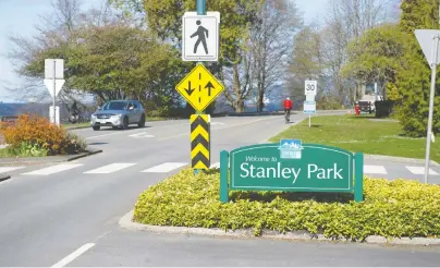  ?? MIKE BELL ?? A green recovery could change the urban landscape for the better, writes Werner Antweiler, who notes road closures in Stanley Park during the COVID-19 pandemic have highlighte­d the importance of space for pedestrian­s and cyclists.
