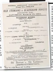  ??  ?? Golden oldie: the 1882 FA Cup final programme sold for a record £35,250