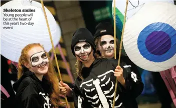  ??  ?? Skeleton smiles Young people will be at the heart of this year’s two-day event