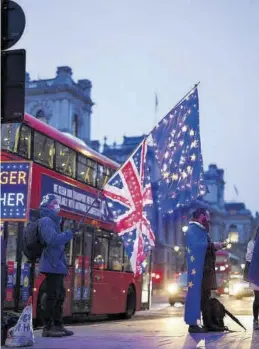  ?? REUTERS ?? Concentrac­ión de contrarios al Brexit, en Londres.