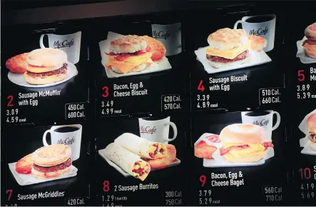  ?? MARK LENNIHAN/AP ?? McDonald’s is growing its breakfast menu with the addition of bagels this week across Canada. McDonald’s says its bagel launch came about due to customer demand and the results of its survey showing most Canadians polled wanted the product.