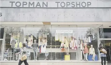  ?? PICTURE: IAN GEORGESON ?? 0 Arcadia Group – which includes Topshop - proposed CVAS