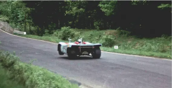  ??  ?? Above: 1970 Nürburging 1000km – Pedro Rodriguez and Leo Kinnunen shared a 908/03 Spyder, which was clearly an ʻinteresti­ngʼ drive!