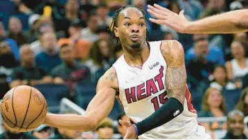  ?? JOHN RAOUX/AP ?? Guard Javonte Smart is one of the few players with NBA experience on the Heat’s summer-league roster.