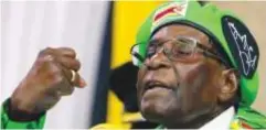  ??  ?? Former Zimbabwean President Robert Mugabe