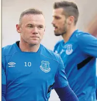  ??  ?? FEELING BLUE: Rooney in training in Split yesterday