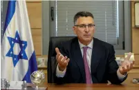  ?? (Marc Israel Sellem/The Jerusalem Post) ?? LIKUD MK Gideon Sa’ar speaks with the ‘Post’ yesterday in his Jerusalem office.