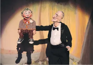  ??  ?? Puppeteer Ronnie Burkett’s stable of characters includes ventriloqu­ist Meyer Lemon and Little Woody.