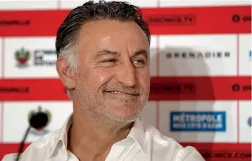  ??  ?? Moving on… Christophe Galtier left Ligue1 champions Lille to join Nice