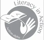  ??  ?? Thiry and Bateman unveiled a new logo and website for Literacy in Action, explaining that considerab­le work is being put into increasing the organizati­on’s public presence in the name of reaching as many people as possible.