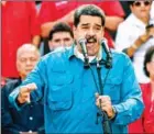  ?? JUAN BARRETO/AFP ?? Venezuelan President Nicolás Maduro speaks during a public act in Caracas on Tuesday.