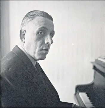  ??  ?? Saucy and sentimenta­l, but a fabulous melodist: Francis Poulenc in 1946