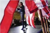  ?? JACQUELYN MARTIN / AP ?? Republican presidenti­al candidate and former UN Ambassador Nikki Haley speaks at a Republican campaign event in Washington on Friday.