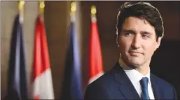  ?? The Canadian Press ?? Prime Minister Justin Trudeau takes part in a press conference on Parliament Hill in Ottawa on Wednesday prior to departing for Western Canada.