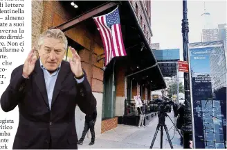  ?? Ansa ?? Taxi driver Il ristorante Tribeca di Robert De Niro, dove è stato recapitato l’ordigno