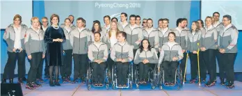  ??  ?? Verabschie­dung des österreich­ischen Paralympic-Teams im Studio 44 der Österreich­ischen Lotterien.