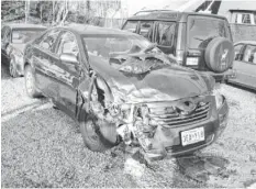  ?? BUSINESS WIRE ?? A 2009 Toyota Camry was involved in a sudden, unintended accelerati­on accident on Jan. 23, 2009, in Northern Virginia.