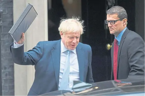  ?? Pictures: PA. ?? Prime Minister Boris Johnson leaves 10 Downing Street yesterday.