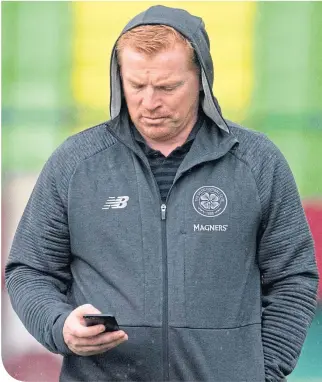  ??  ?? Neil Lennon will be hoping for some good news soon on the transfer front
