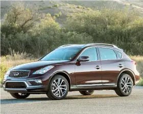  ??  ?? La nueva Infiniti QX50 2016, que se develó en Prias, ya está la venta por un precio inicial de $42,600.