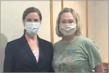  ?? KATHLEEN E. CAREY - MEDIANEWS GROUP ?? Mercy Fitzgerald nurses, Sue Brusco, left, and Stefani Brown, right, talk about the challenges of working at their hospital.