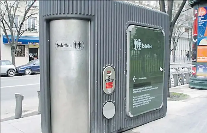  ?? PICTURE: WEBBY1.NET ?? Paris, the capital city of France, there are coin operated toilet stalls all over the city.