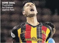  ?? ?? GONE GOAL Frustratio­n for Graham against Pars