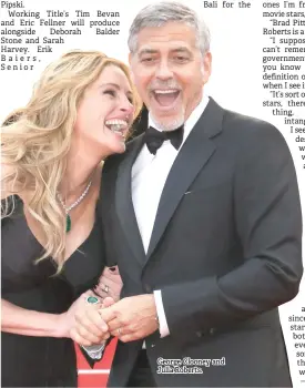  ??  ?? George Clooney and Julia Roberts.
