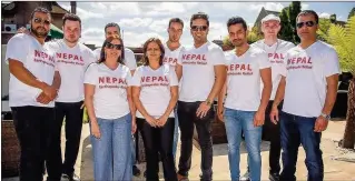  ??  ?? n FUNDRAISER­S: Staff from Tamara Lounge and Namaste Lounge have been raising money for Nepal’s earthquake victims
