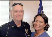  ?? Adam Carey ?? Rome Police Department Maj. Paul Webber, pictured with his wife Angie Webber, retired Friday after 46 years on the force.