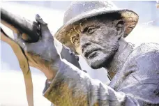  ?? MARK HUMPHREY ?? The statue of World War I hero Sgt. Alvin C. York stands on the grounds of the Tennessee State Capitol in Nashville.