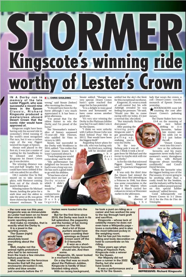 Kingscote’s winning ride worthy of Lester’s Crown - PressReader