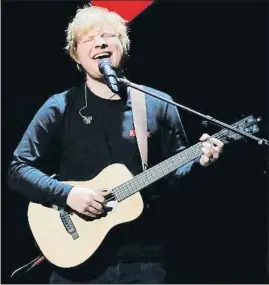  ?? LUCAS JACKSON / REUTERS ?? Sheeran en un concert al Madison Square Garden