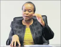  ??  ?? TAKING ACTION: Gauteng Health MEC Gwen Ramokgopa wants to ensure that the recommenda­tions of the health ombudsman are implemente­d.