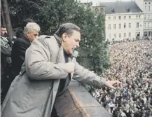  ??  ?? On this day in 1990 Solidarity union leader Lech Walesa won a landslide victory in Poland’s presidenti­al election